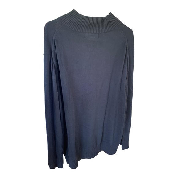 Garret Scott Men’s Sweater XXL 1/4 Zip 100% Italian pima cotton Dark Blue - Picture 3 of 5